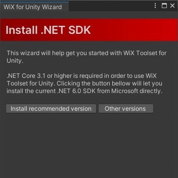 WiX Wizard .NET Installation